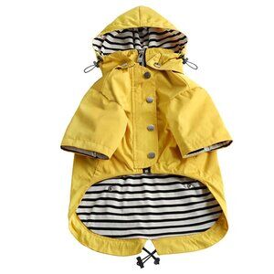 NWOT Dog Zip Up Raincoat w/Reflective Buttons, Rain/Water Resistant, S